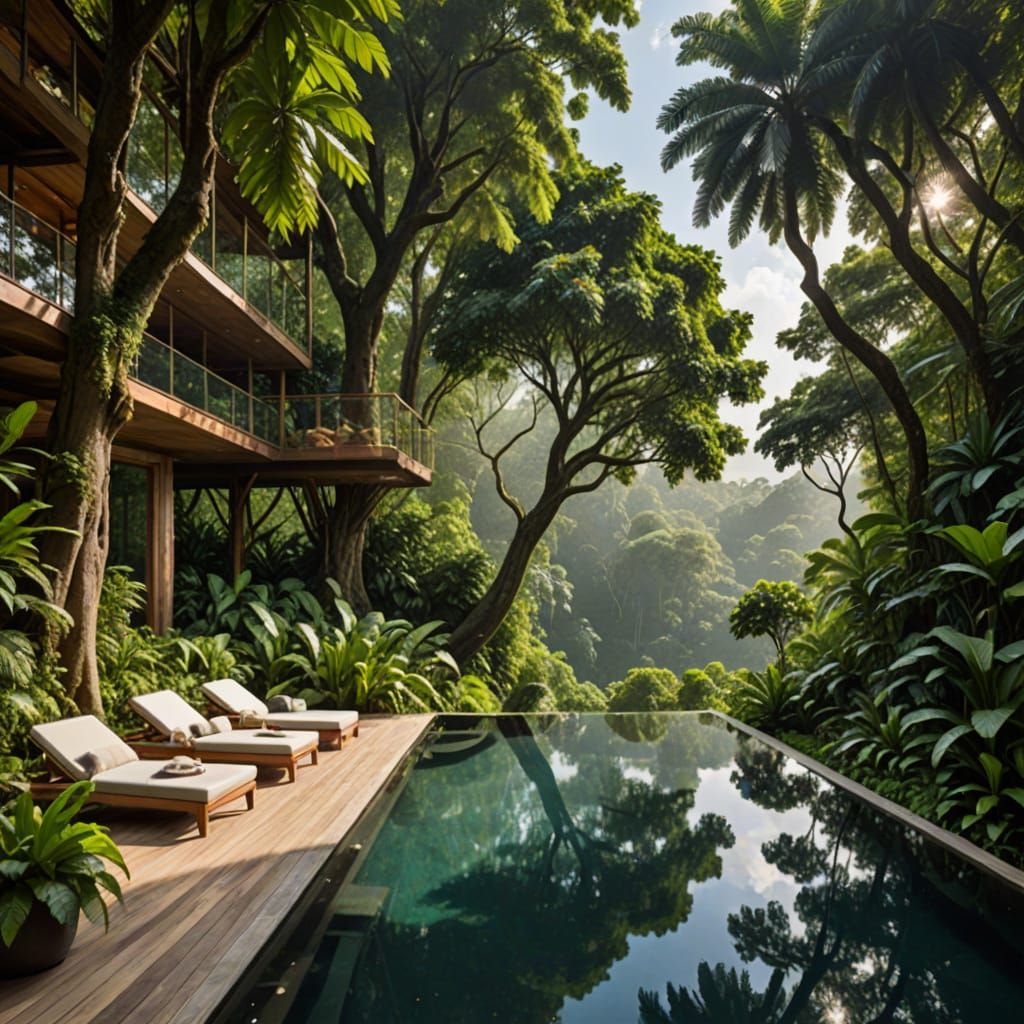 Luxury Rainforest Treehouse with Infinity Pool