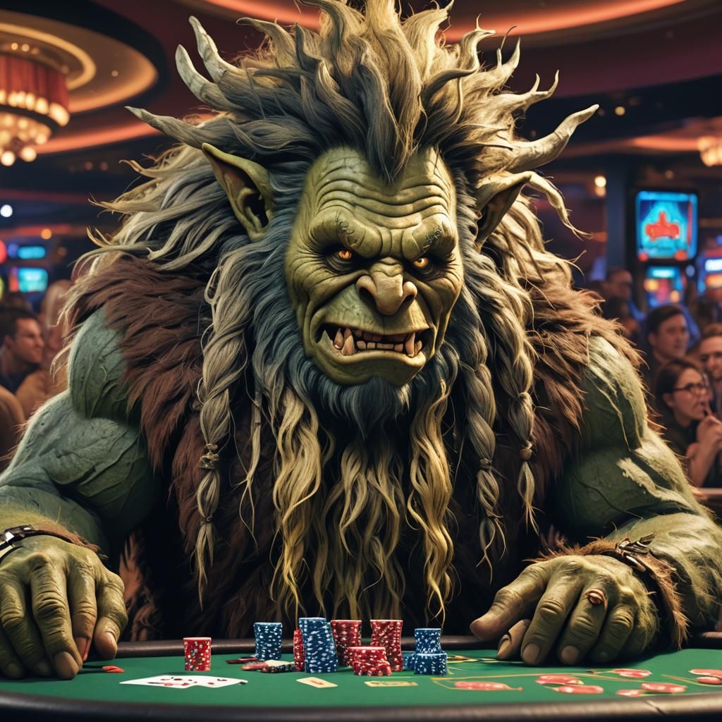 Norwegian Troll Plays Blackjack in Las Vegas, Unreal Engine