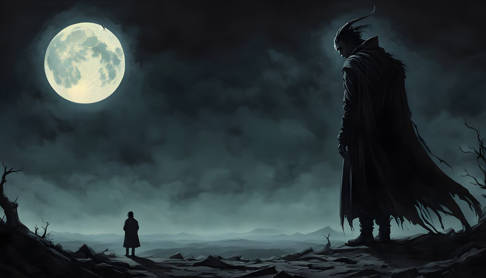 A Man Under the Sinister Full Moon