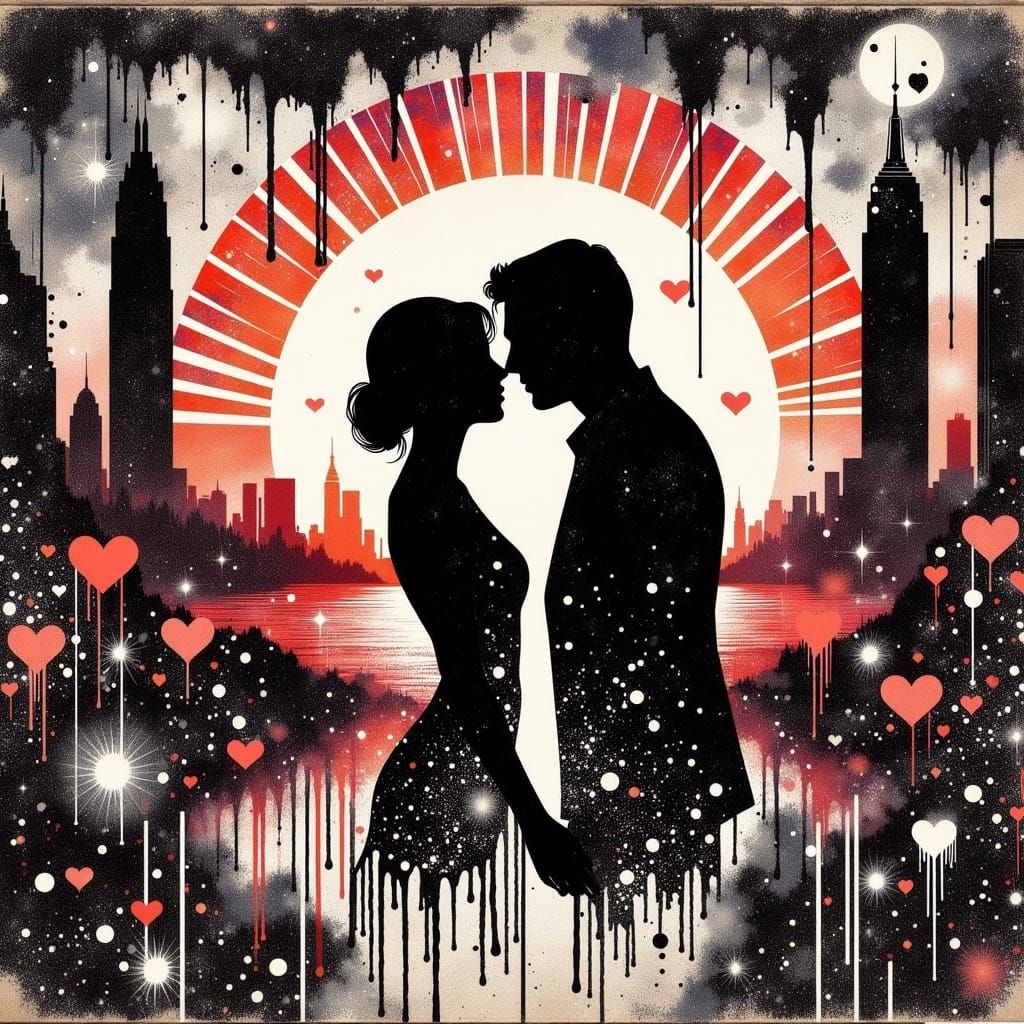 Love in Ruins: Art Deco Paint Splatter