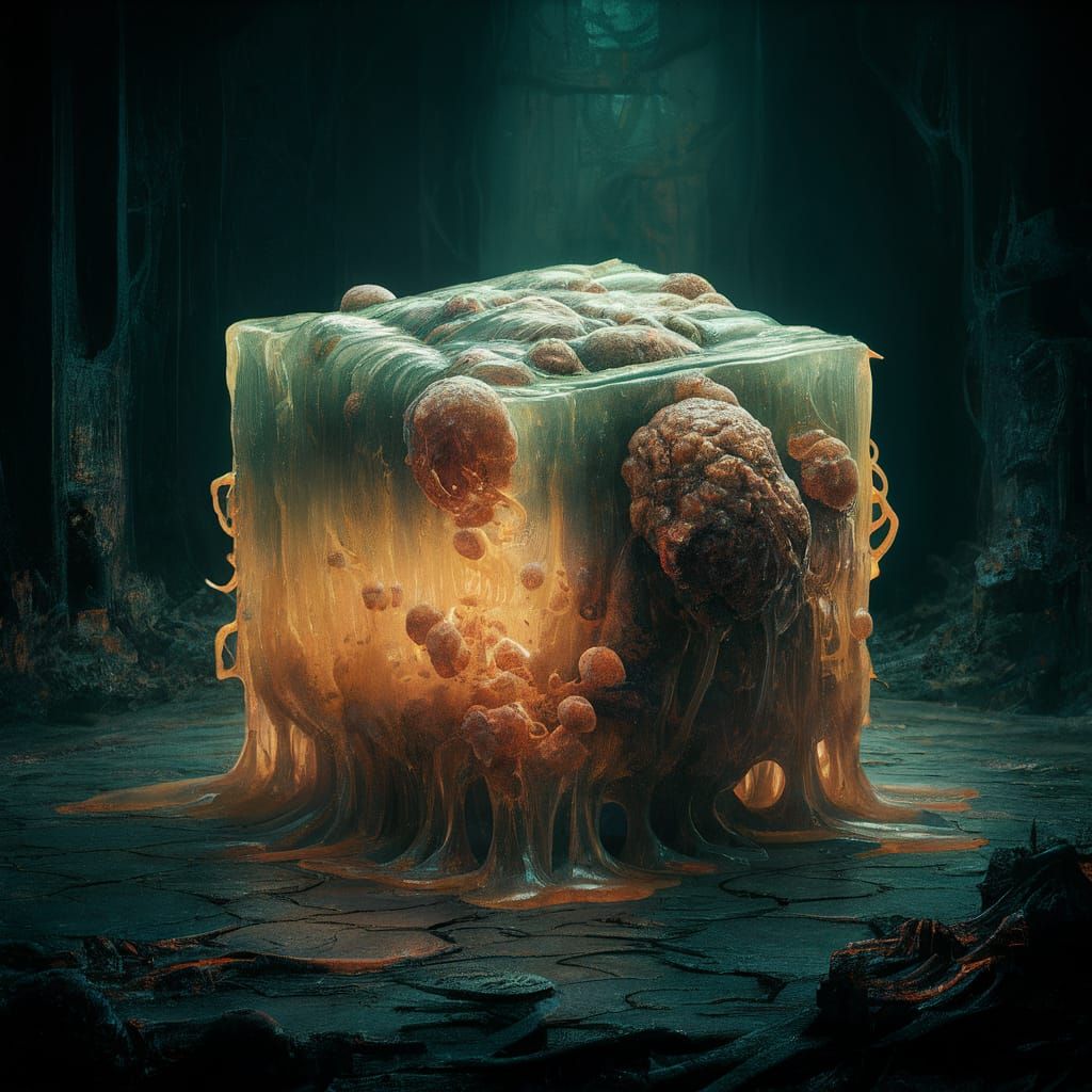 Gelatinous Amoeba Cube in Grimdark Dungeon