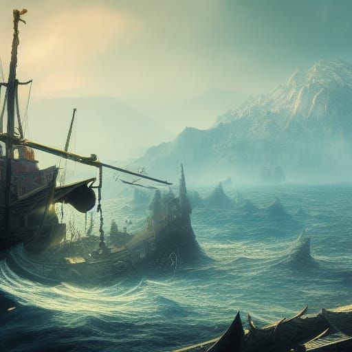 Harpoon to the Target: Detailed Matte Painting