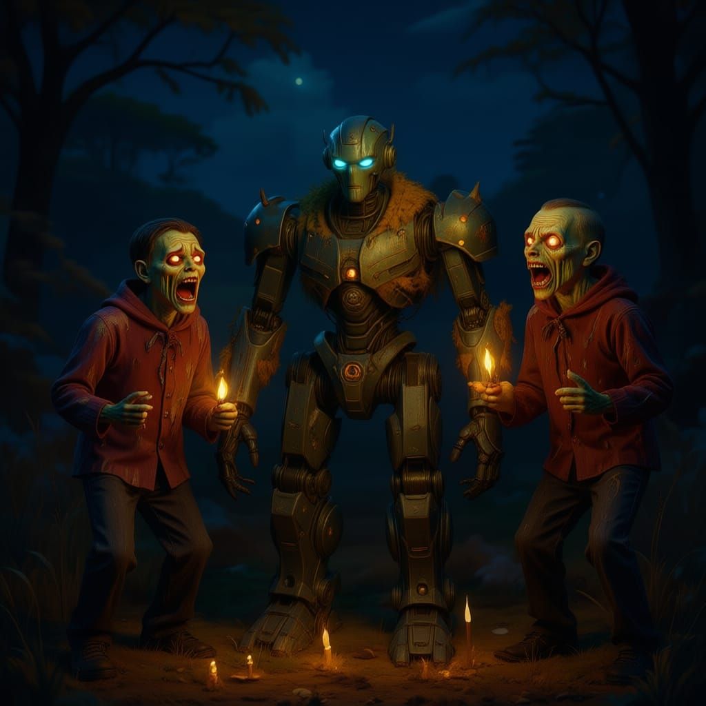 Zombie Kids Sing Christmas Carols to Scared Neighbors