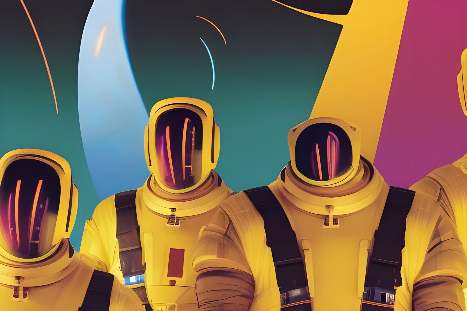 Ted was a bit slow to get organised for the Saturn mission and drew the short straw for helmets. Squeezing his head into...