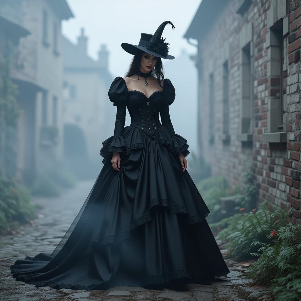 Dark Gothic Smoke-Filled Scene