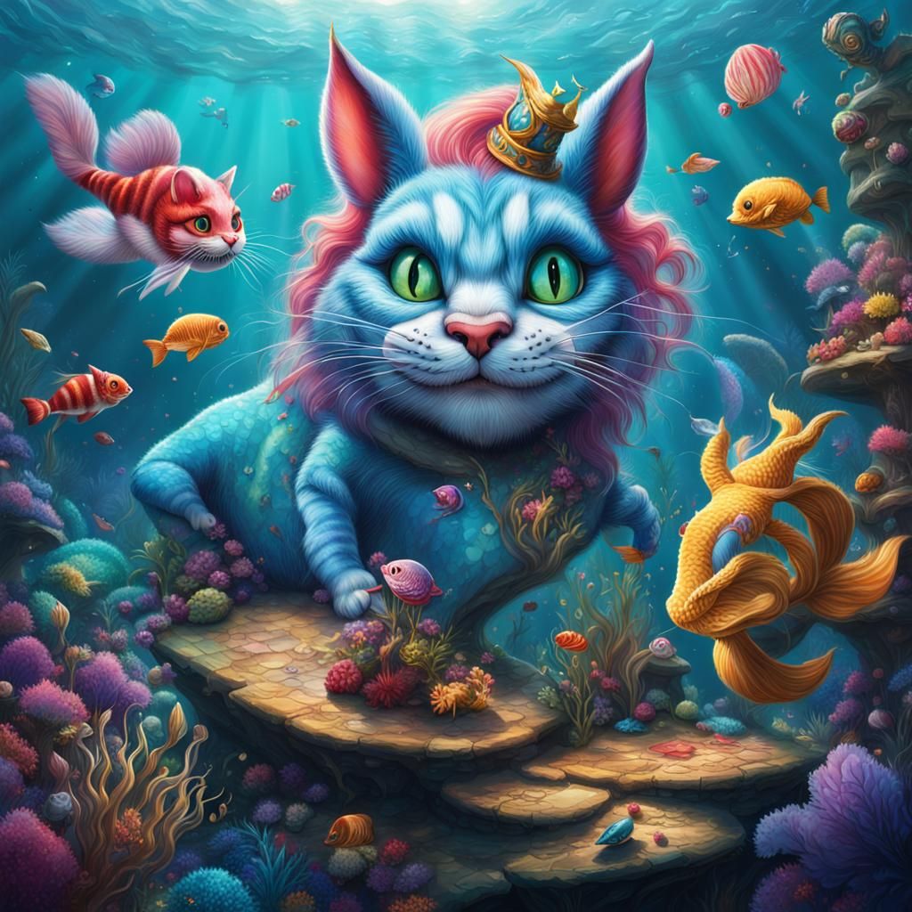 Underwater Alice in Wonderland Splash Art
