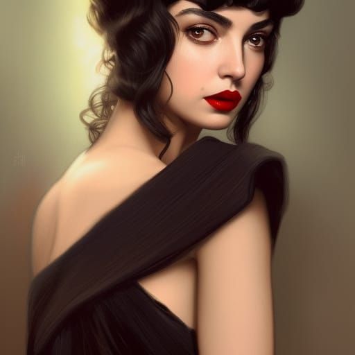 Ana de Armas as Art Deco Portrait