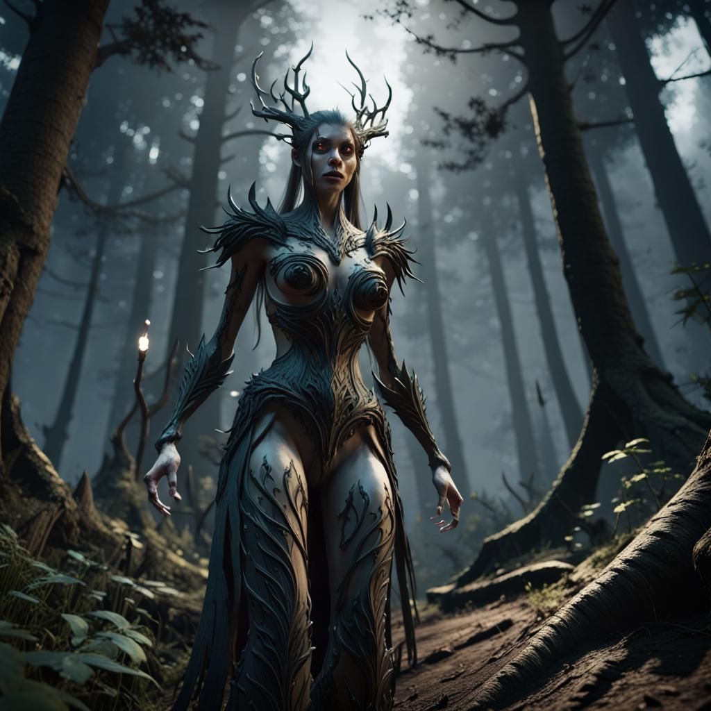 Banshee in Dark Forest: 3D Game Cinematic