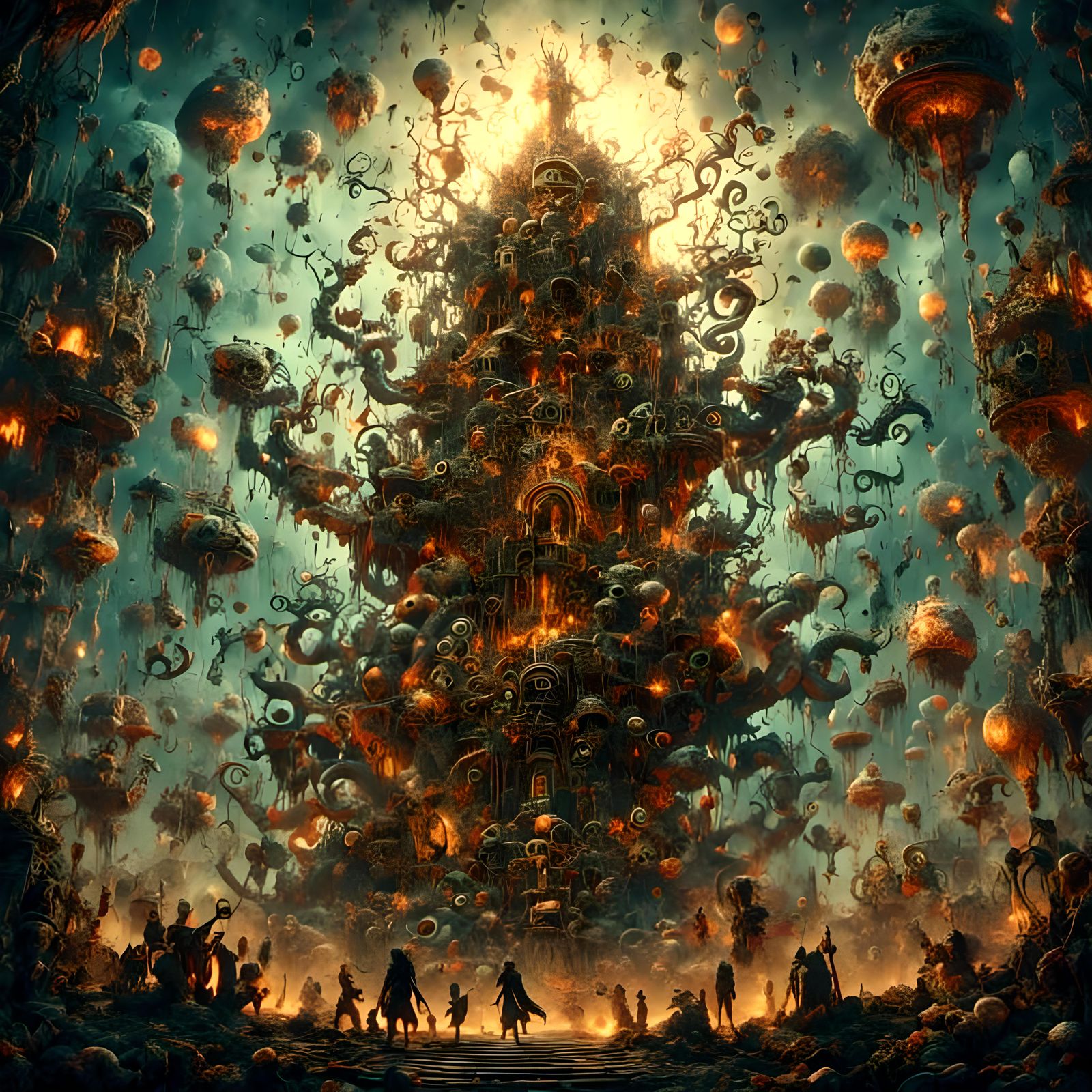 Surreal Steampunk Palace of Dreams and Machines