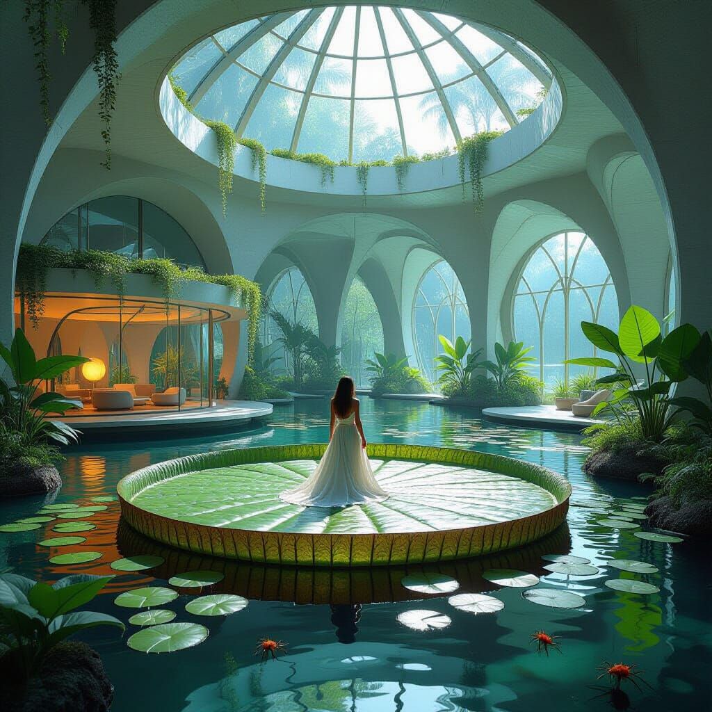 Biodome in Lily Pad: Biomorphic and Catalan Modernism Archit...