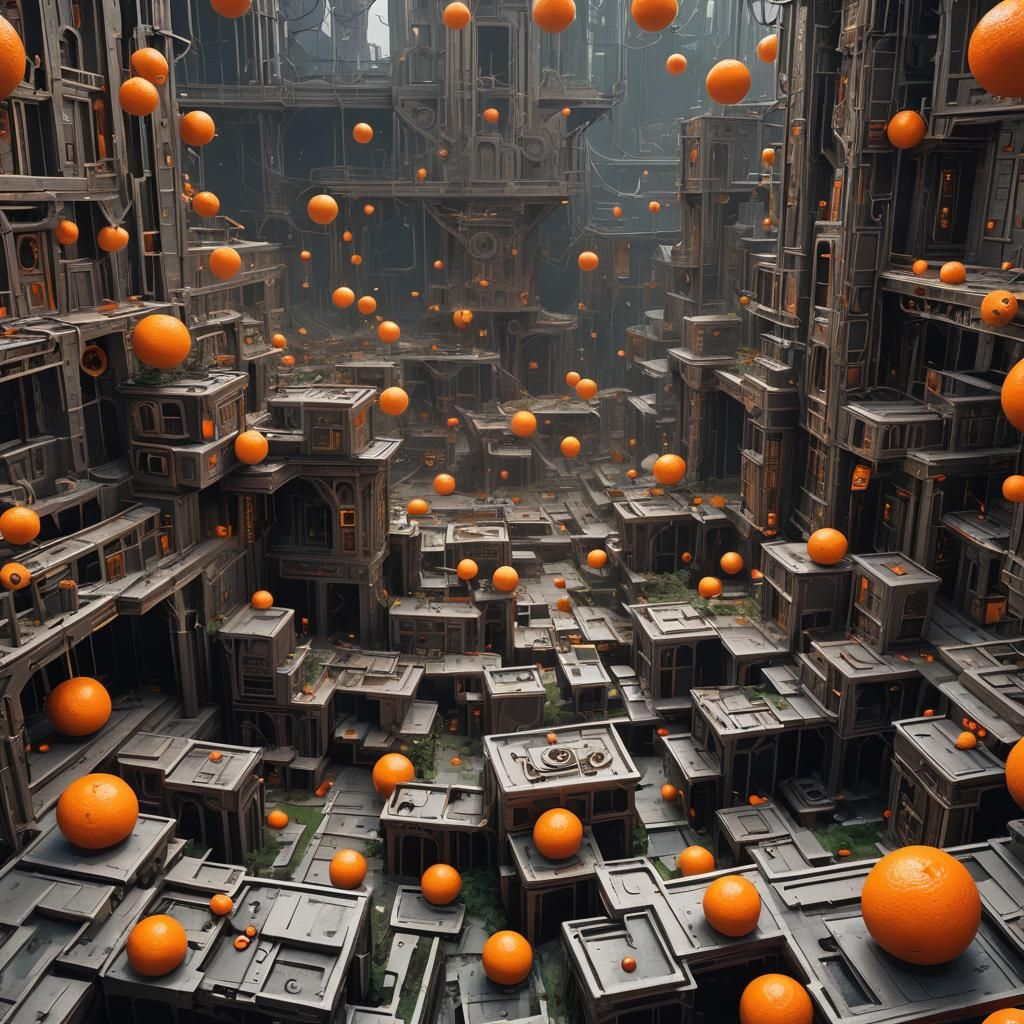 Clockwork Orange: Detailed Matte Painting in Deep Color