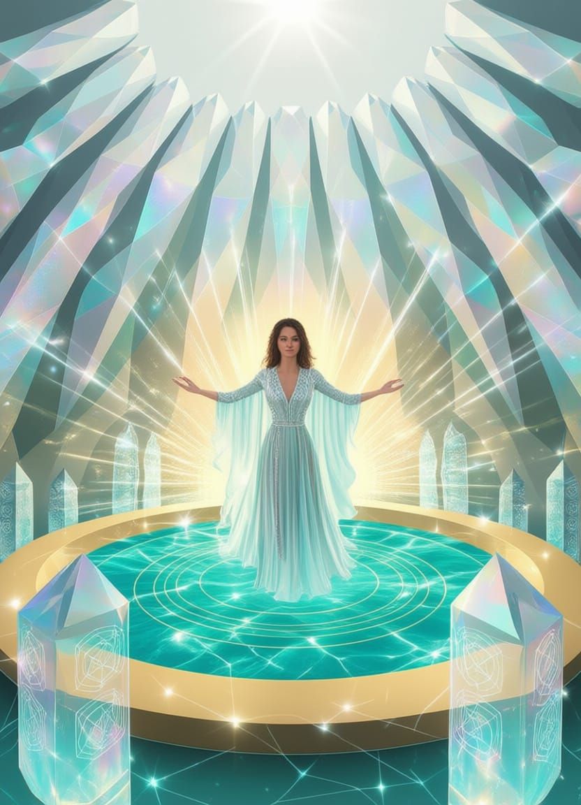 Lemurian Crystal Temple Sanctuary with Healing Energy