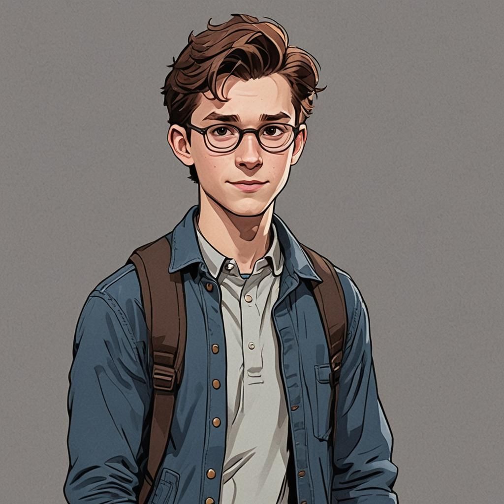 Peter Parker in Disney 2D Animation Style