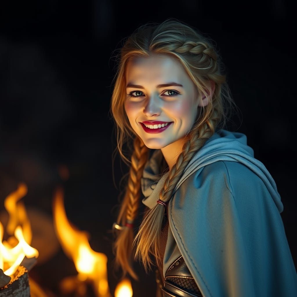 Smiling female archer