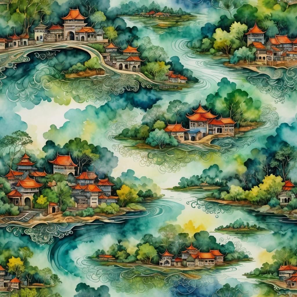 Martapura River: Banjar Life in Watercolor