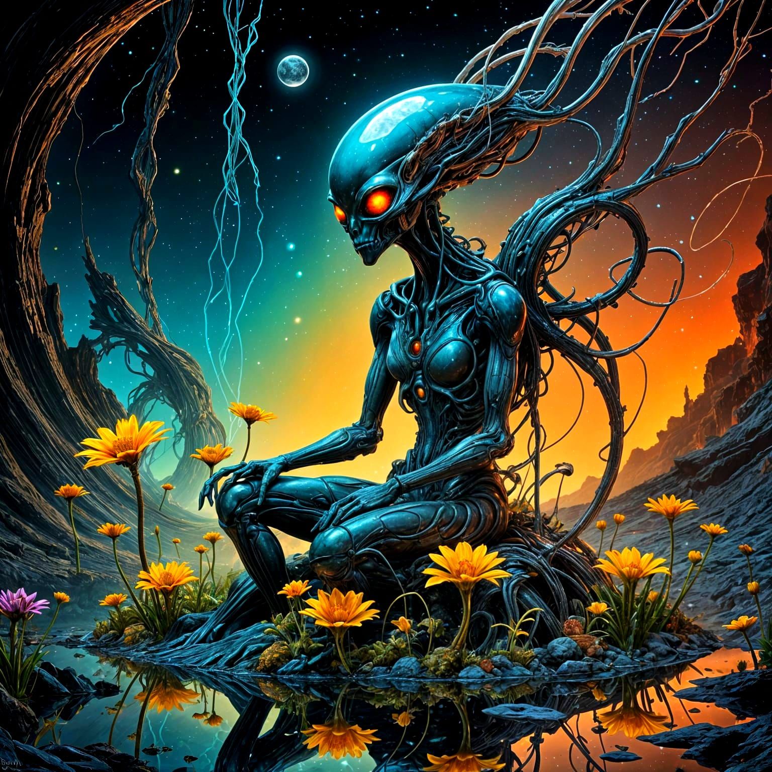 Surreal Alien Oasis at the Cosmic Edge