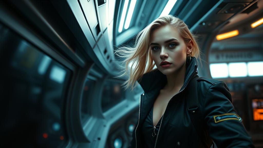 Pirate Starship Pilot in Cinematic Photograph