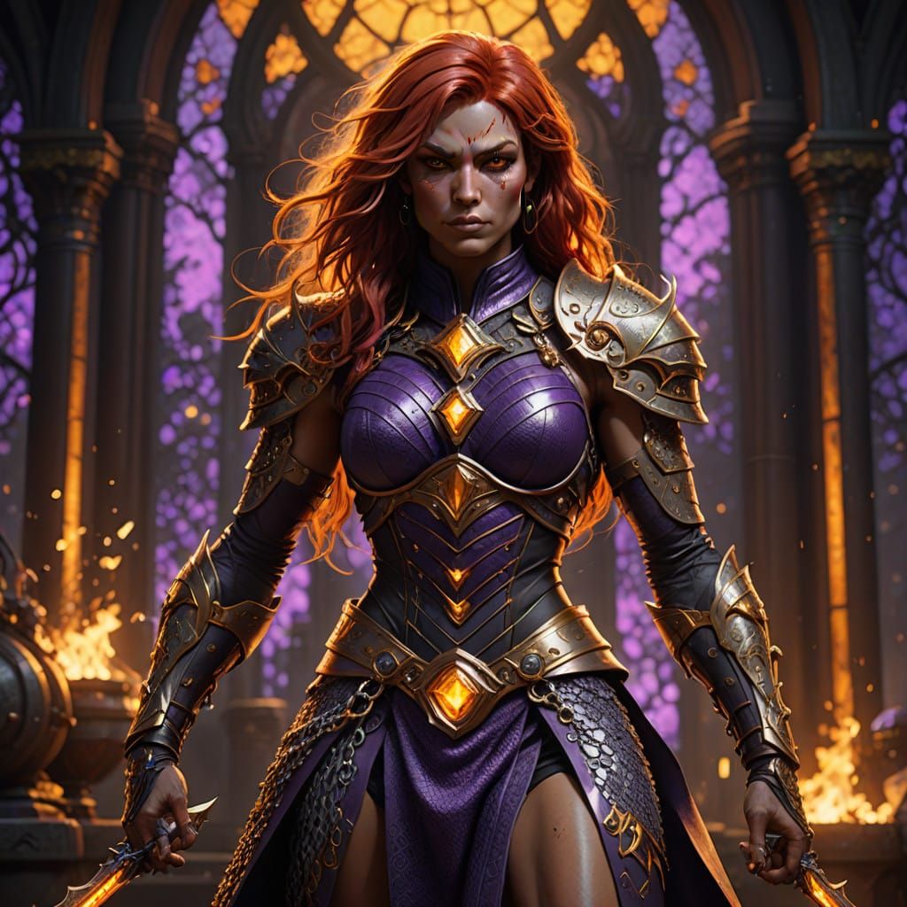 Goblin Warrior Goddess in Chain Mail Armor