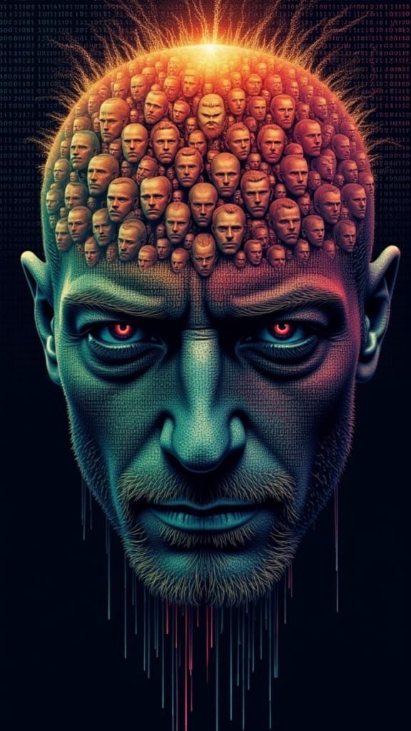 Mindscape of Emotions: Faces Emerging from Serene Contemplat...