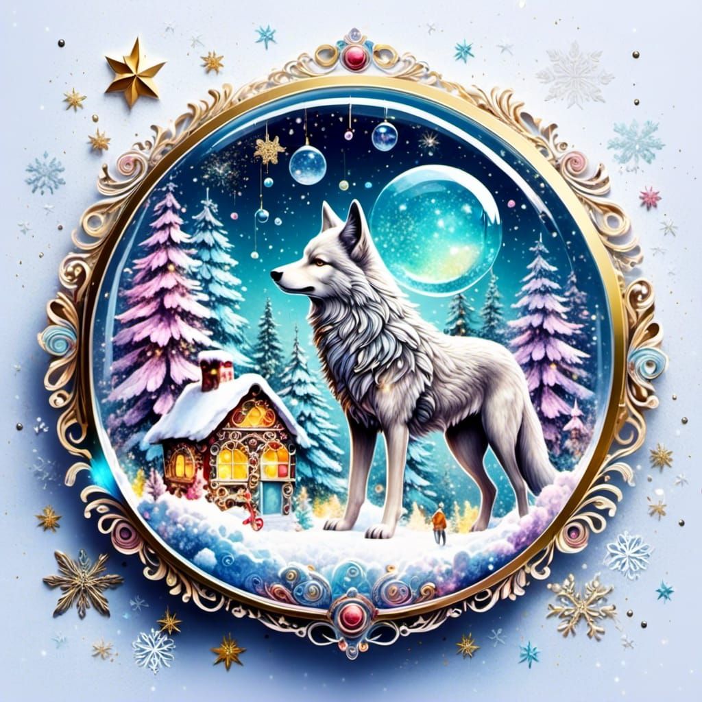 Christmas wolf