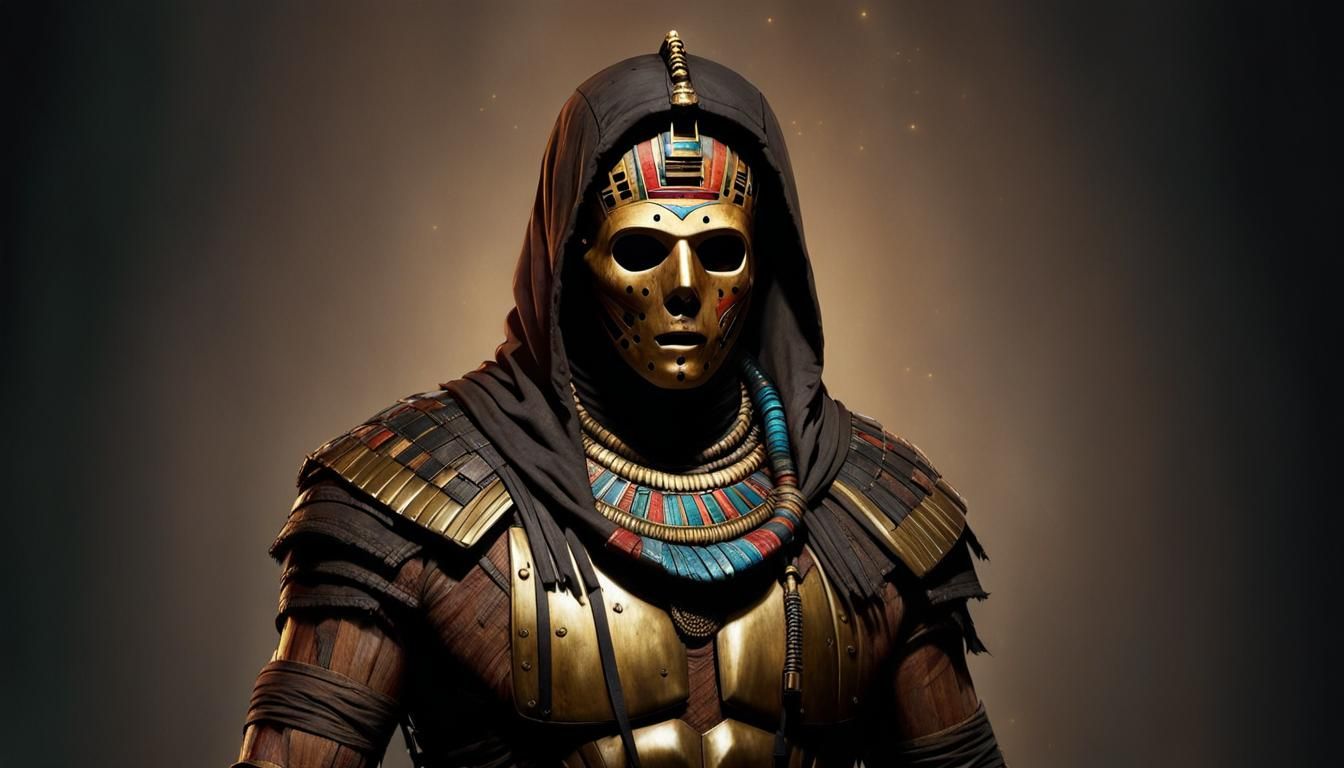 Surreal Egyptian Mummy Jason Voorhees Fusion