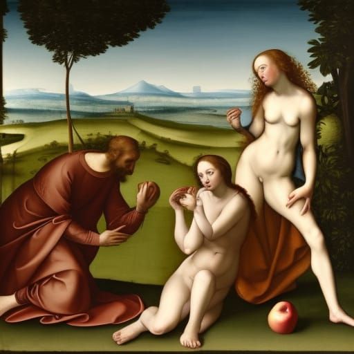 Adam and Eve in Renaissance Style