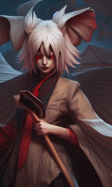 Kitsune Preacher: Dark Fantasy Concept Art