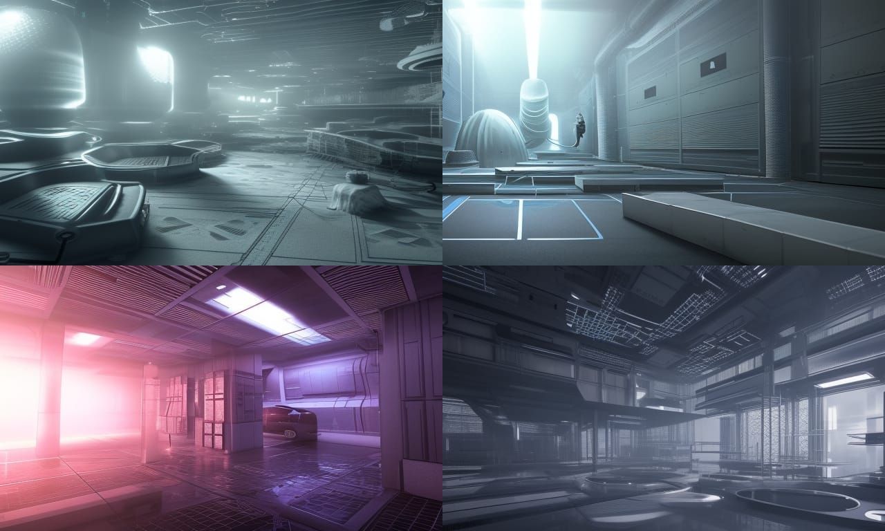 Simulation Hypothesis in Sci-Fi Style with Volumetric Lighti...