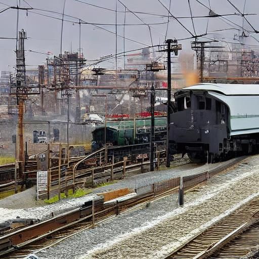 Vintage Train Engine on Chicago Line