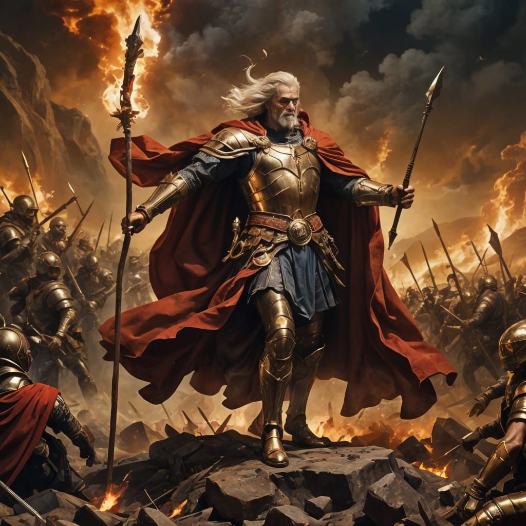 Wrathful God Mars Digital Illustration