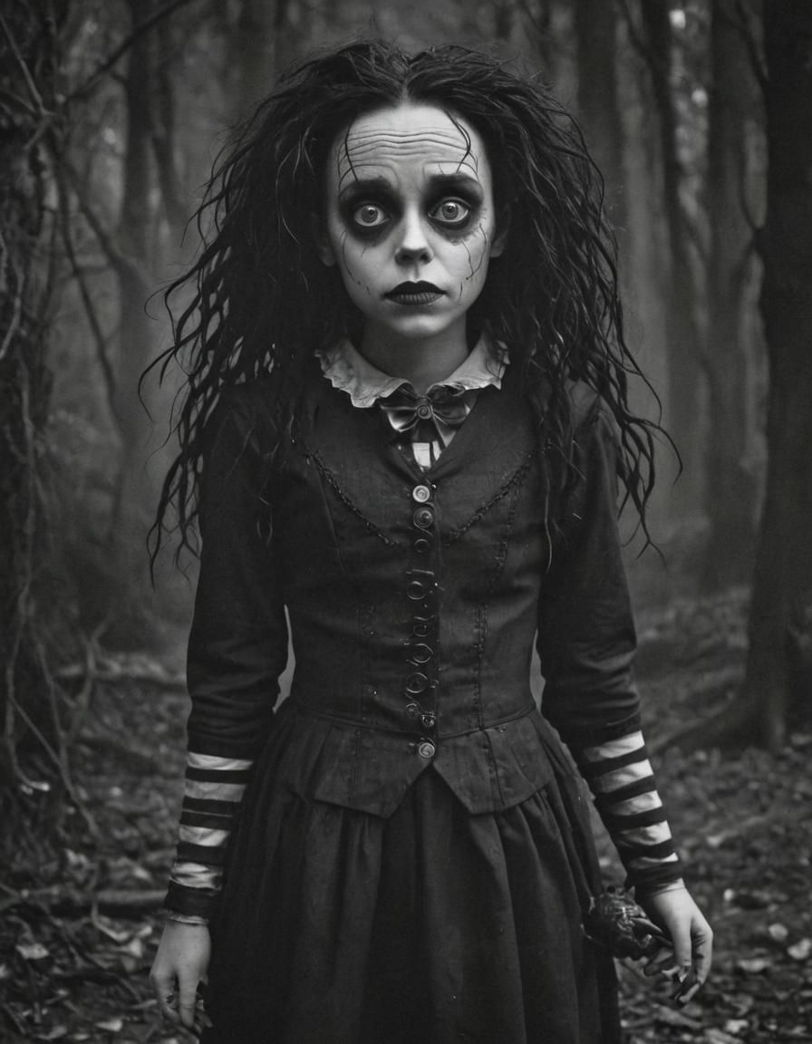 Wednesday Addams in Tim Burton Style