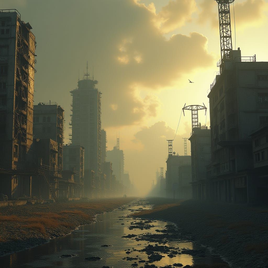 Post-Apocalyptic Metropolis in Ruin