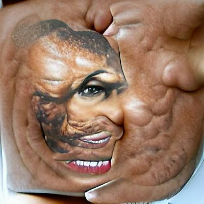 Mike Tyson Face on Michelle Obama Body