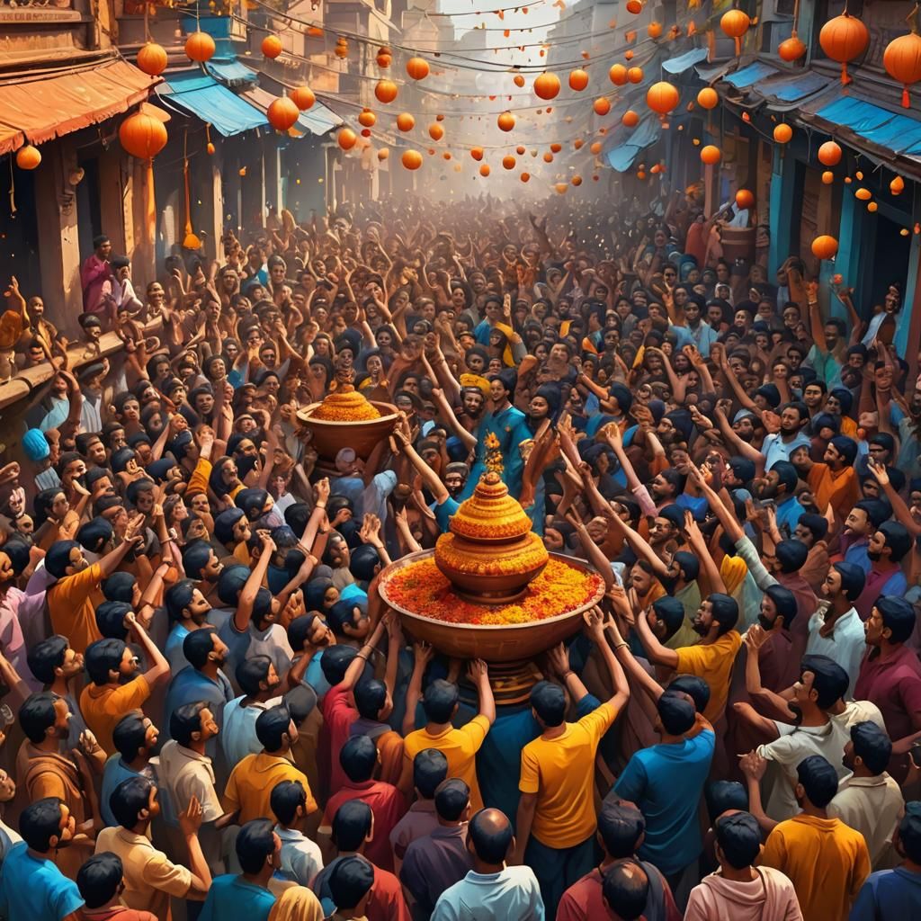 Vibrant Gokulashtami Festival Scene in Unreal Engine 5