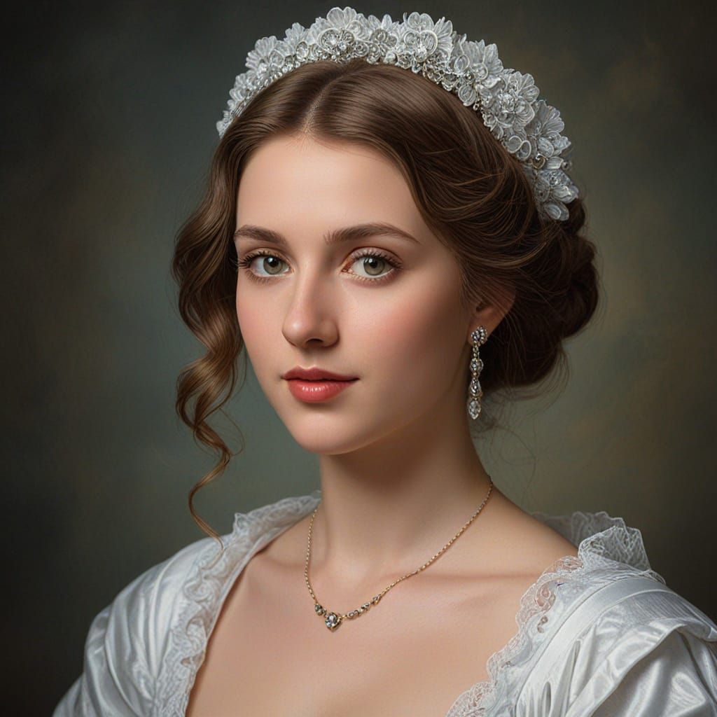 Prussian Woman Portrait in Rubens Oil Painting Style