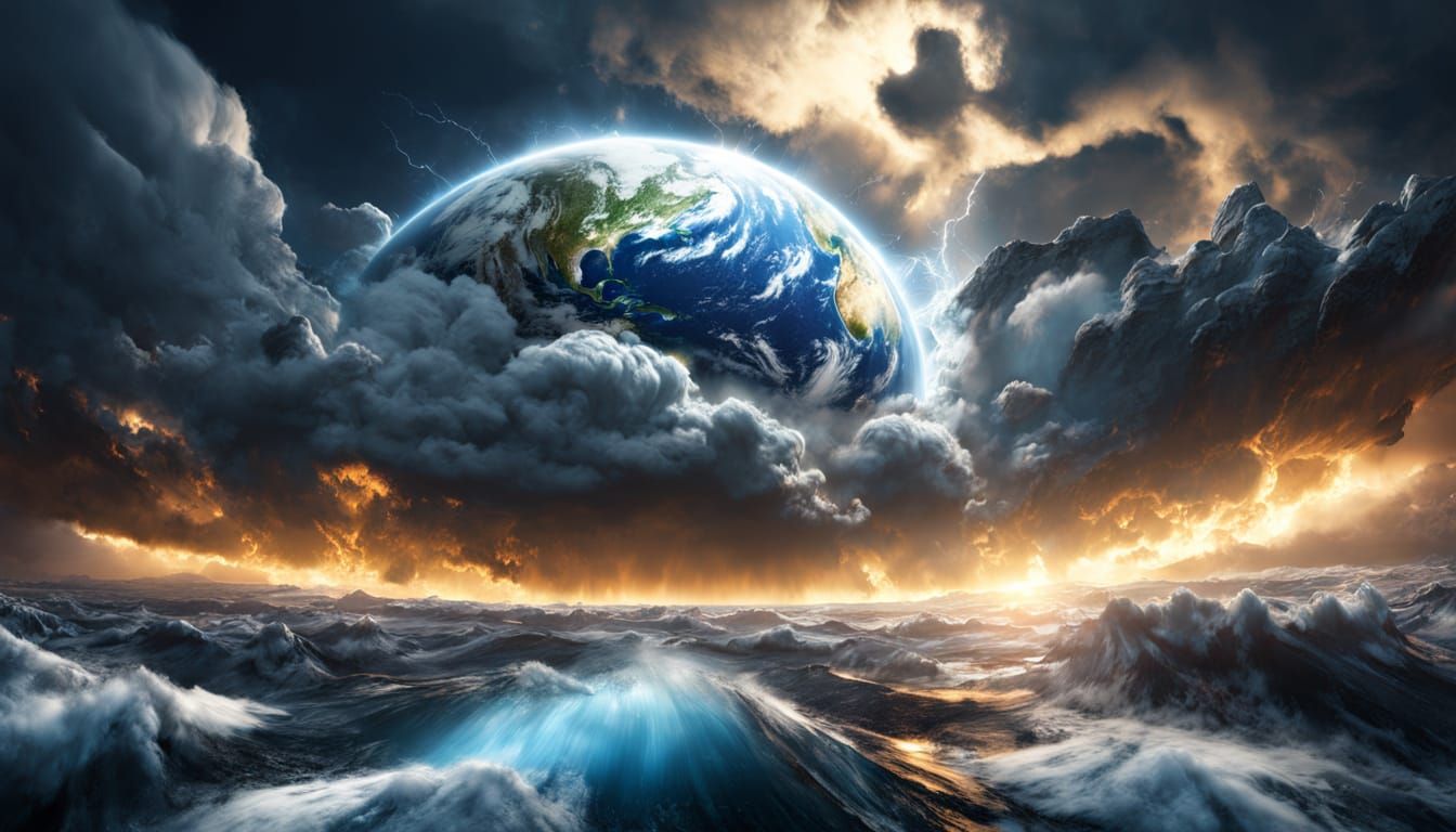 Vibrant Earth Suspended in Cosmic Splendor