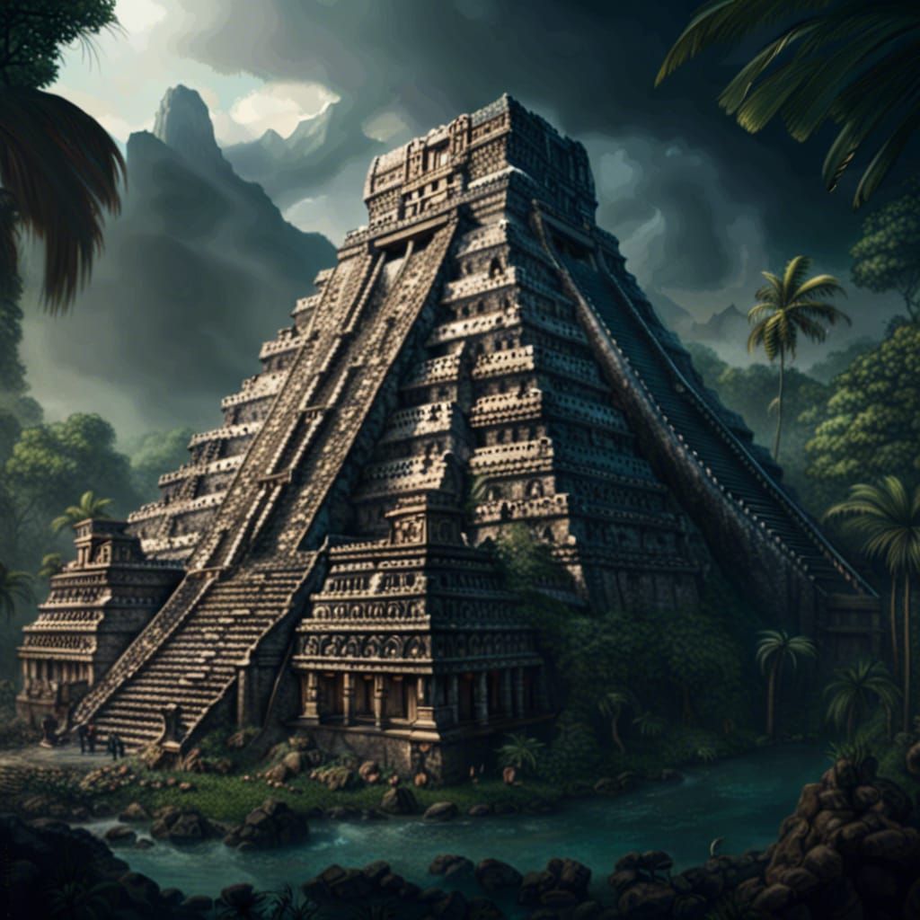 Epic Mayan Kingdom Digital Matte Painting