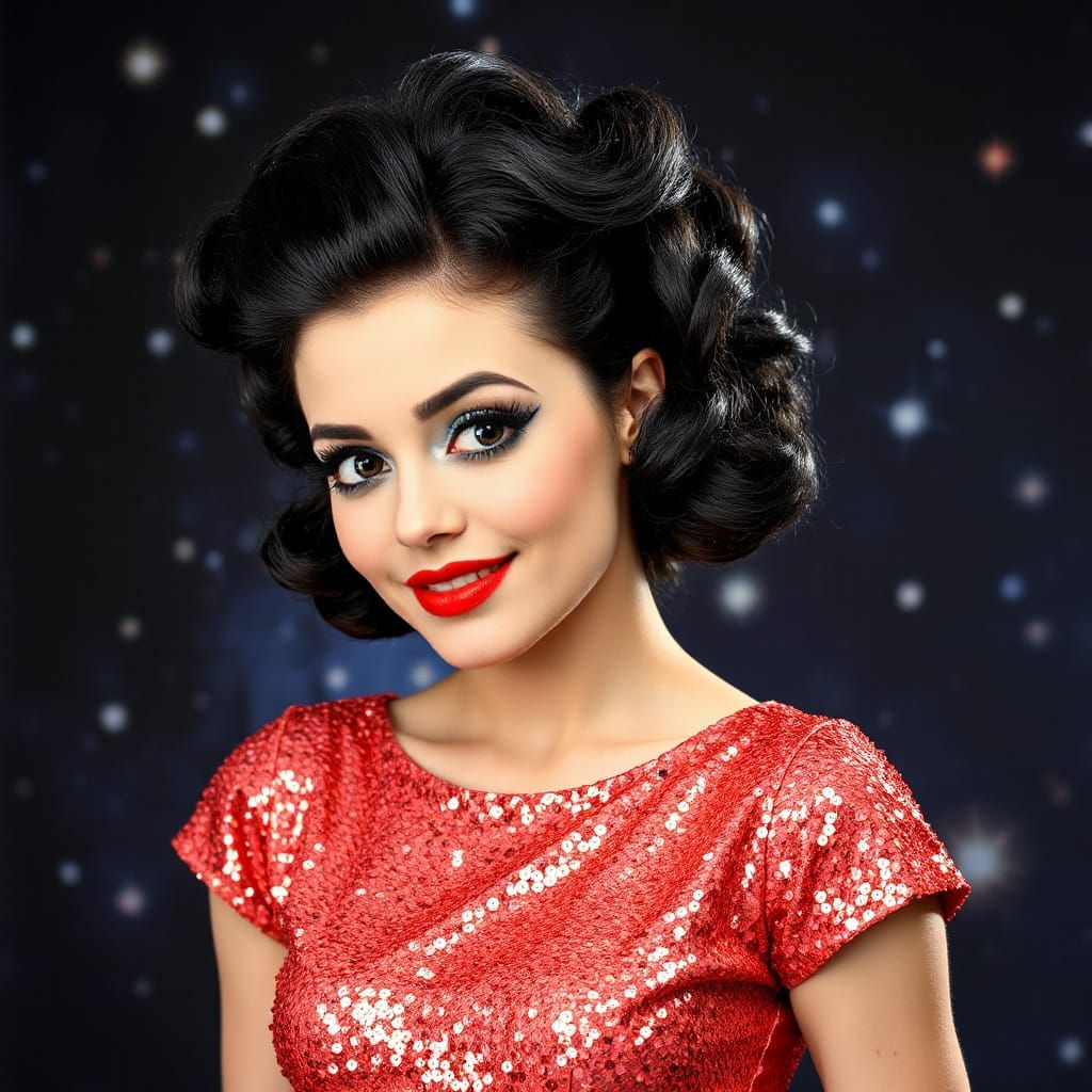 Glamorous Betty Boop in Sparkling Sequins