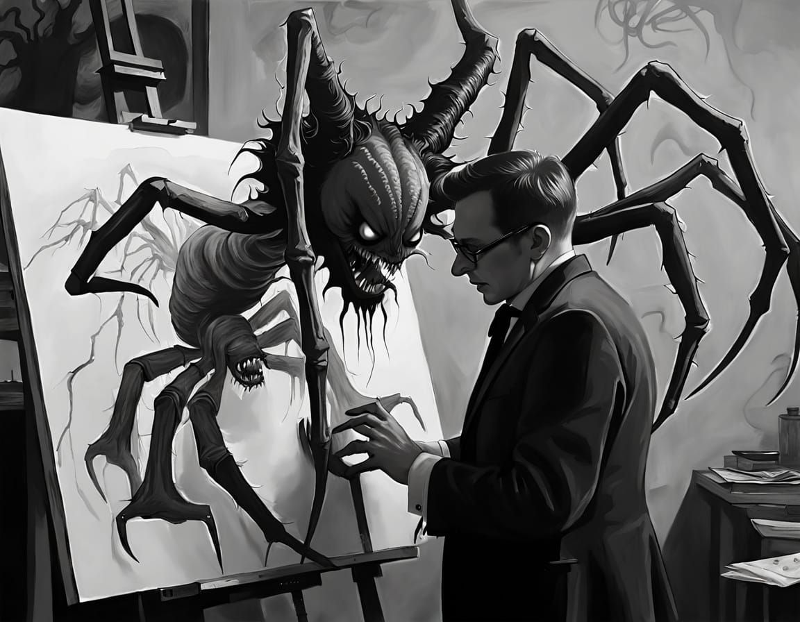 Artist Attacked by Demon Sketch in Macabre Studio