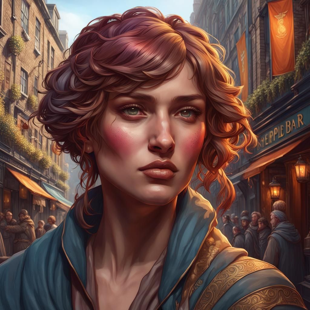 Hyperdetailed Portrait in Volumetric Lighting Style