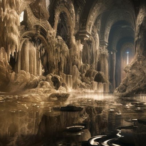 Melting Rocks Dripping: Dramatic Digital Matte Painting