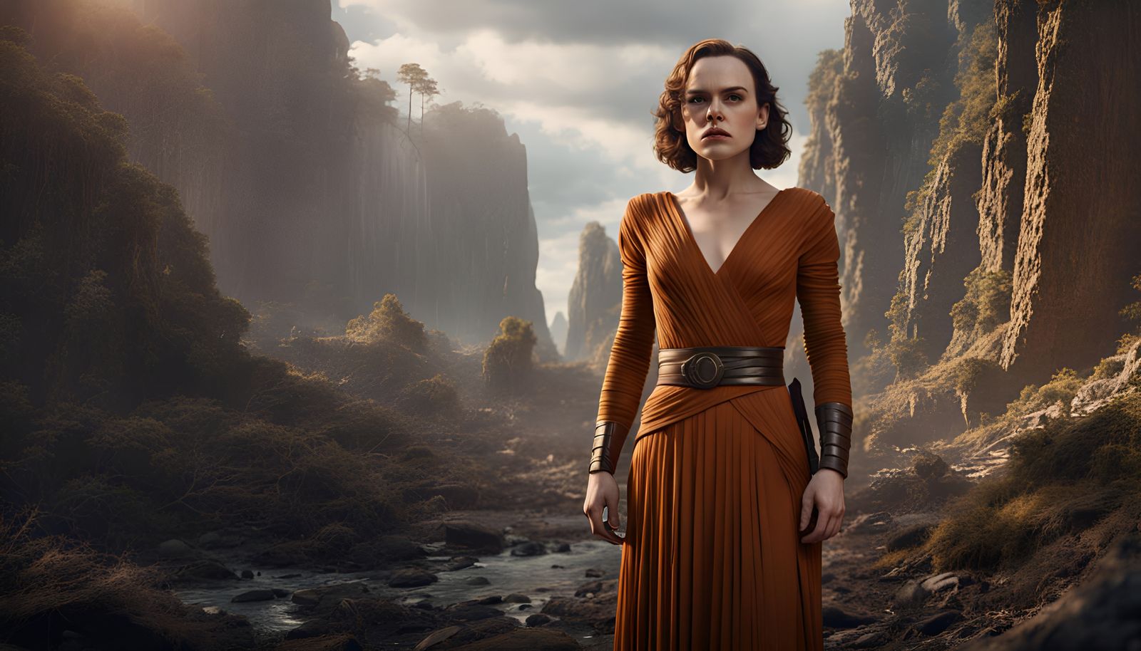 Daisy Ridley as Wilma Deering in Detailed Painting