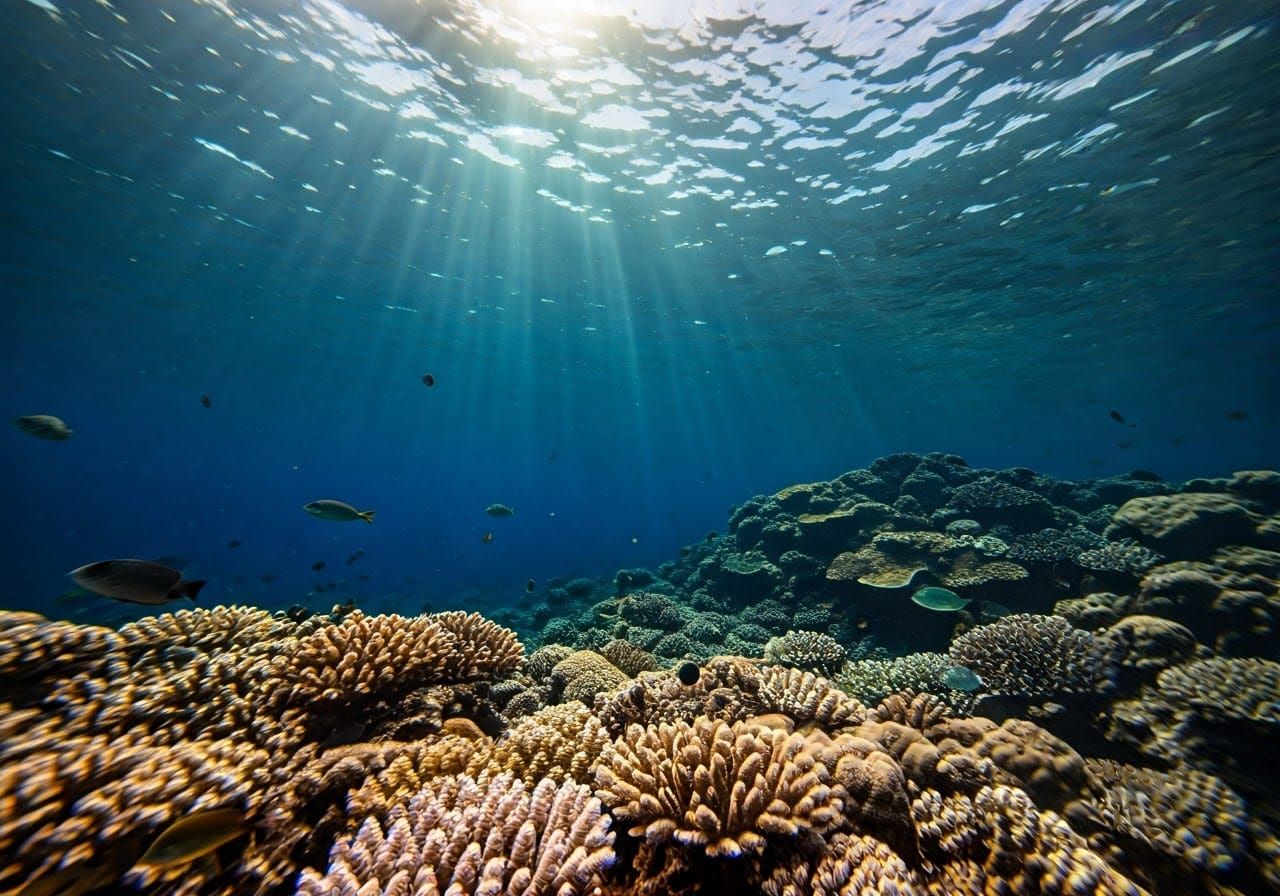 Vibrant Coral Reefs of the Great Barrier Reef in Hyper-Reali...