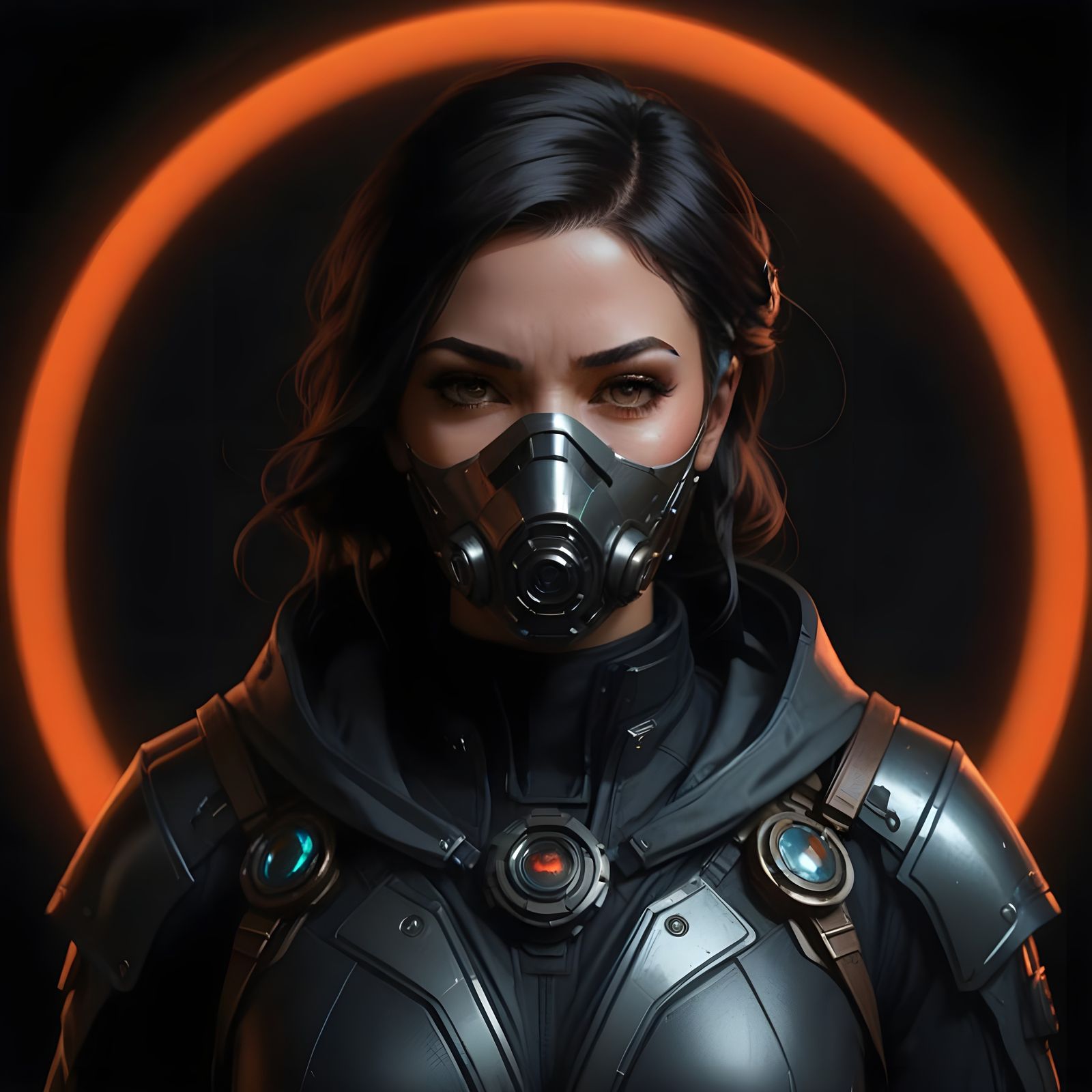 Stunning Futuristic Spy Portrait in Hyperdetailed Cyberpunk...