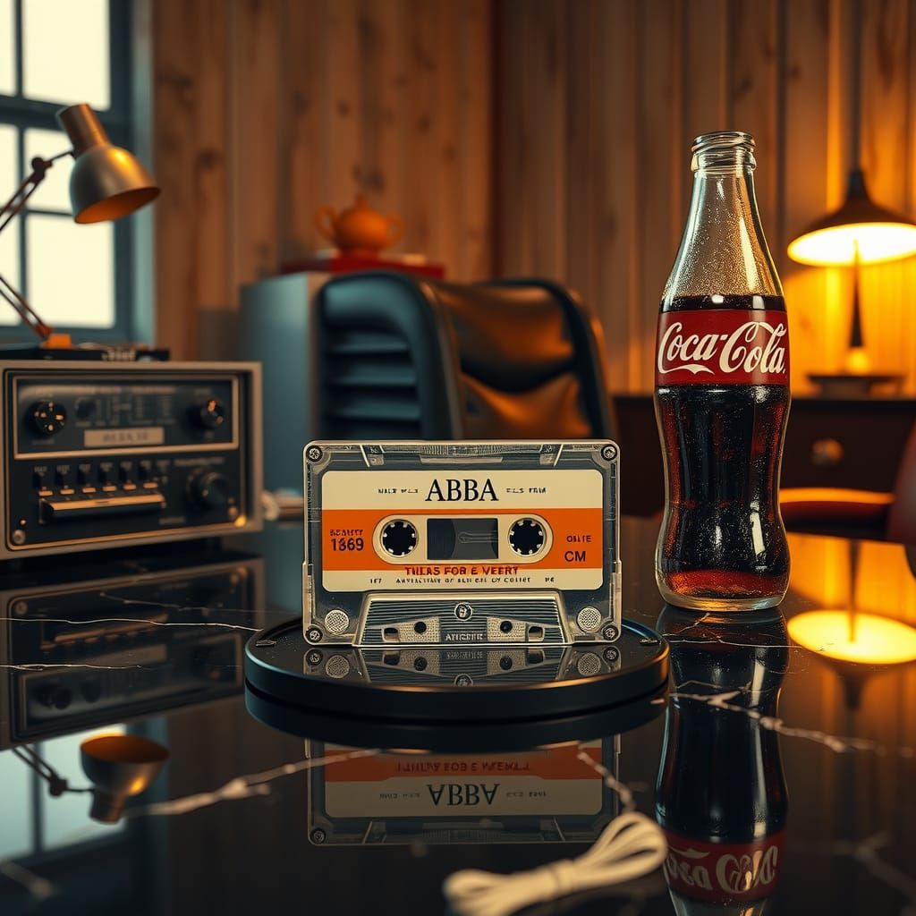 Vintage ABBA Cassette Tape Still Life