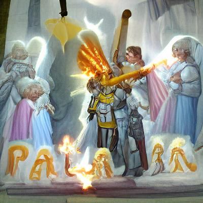 Paladin Blessed with Flaming Greatsword