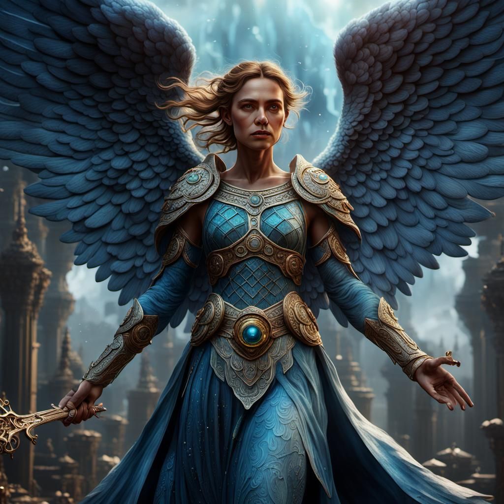 Australian Woman Angel in Detailed Matte Painting