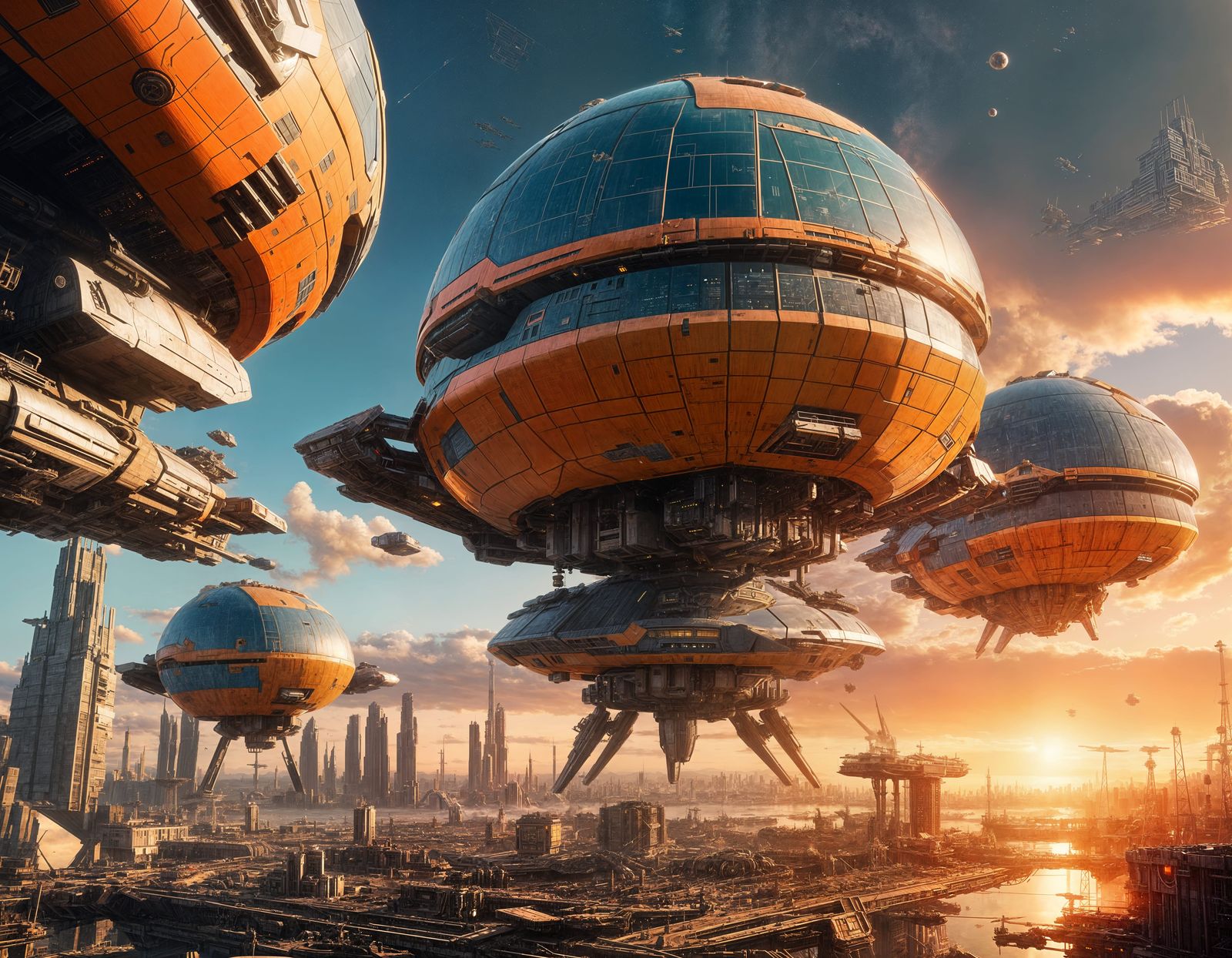 Citizens of a Futuristic Dystopian Earth in Neoconstructivis...