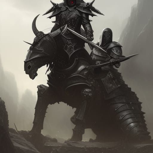 Dark Fantasy Knight's Last Stand