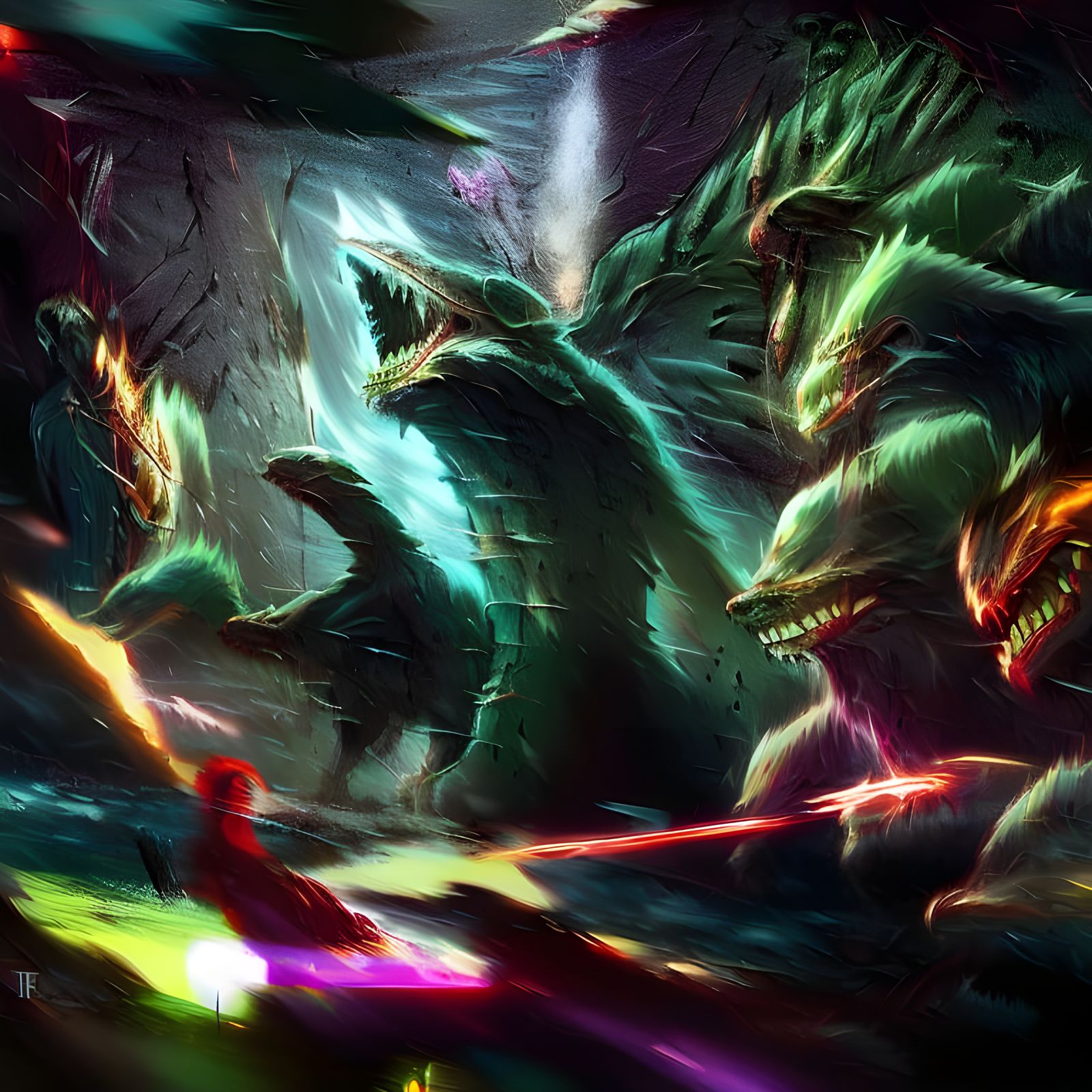 Endless Battle: Hyperrealistic Concept Art